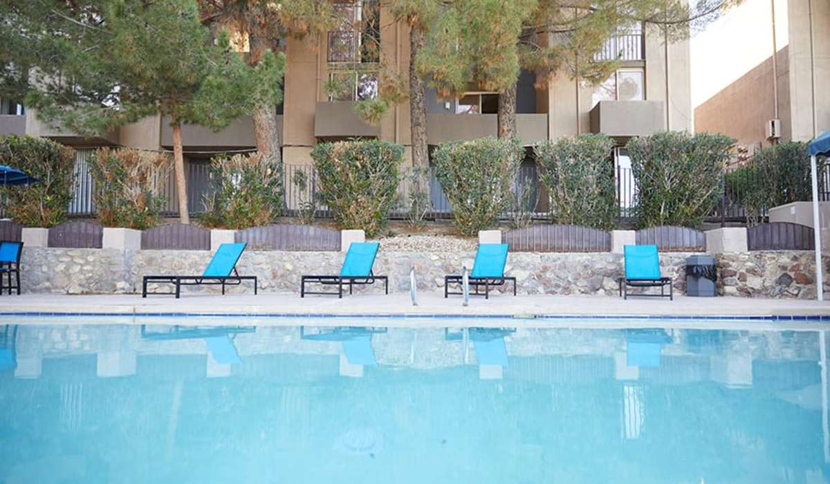 Sparkling pool at Cliffside at Mountain Park in El Paso, Texas